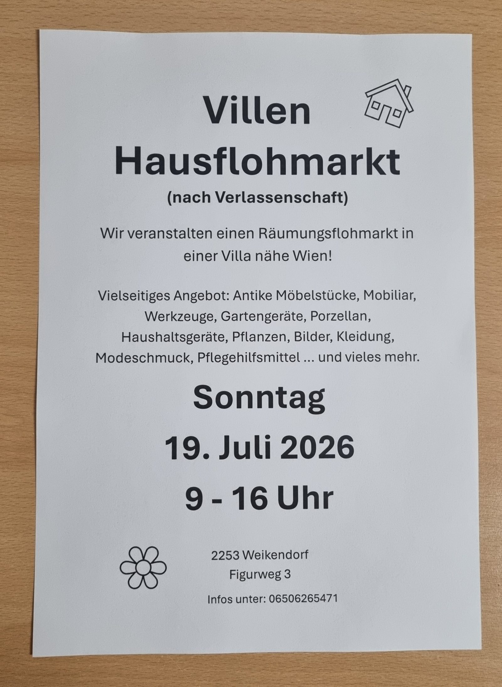 Hausflohmarkt- Villa